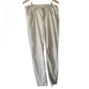 UO Silence + Noise High Rise Twig Pale Gray Striped Denim Jeans, Size 31